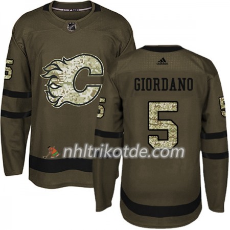 Calgary Flames Trikot Mark Giordano 5 Adidas 2017-2018 Camo Grün Authentic - Herren
